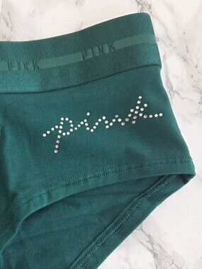 Victoria's Secret PINK Logo Cotton Hiphugger Hipster Panties L NWT